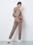 SINSAY WOMENS BASIC JOGGERS - BROWN